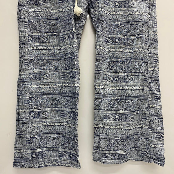 【曜日割引対象外】 キャピタル KAPITAL リネン 総柄 イージーパンツ ボトムスその他 ブルー Lサイズ 201MB-989 VB