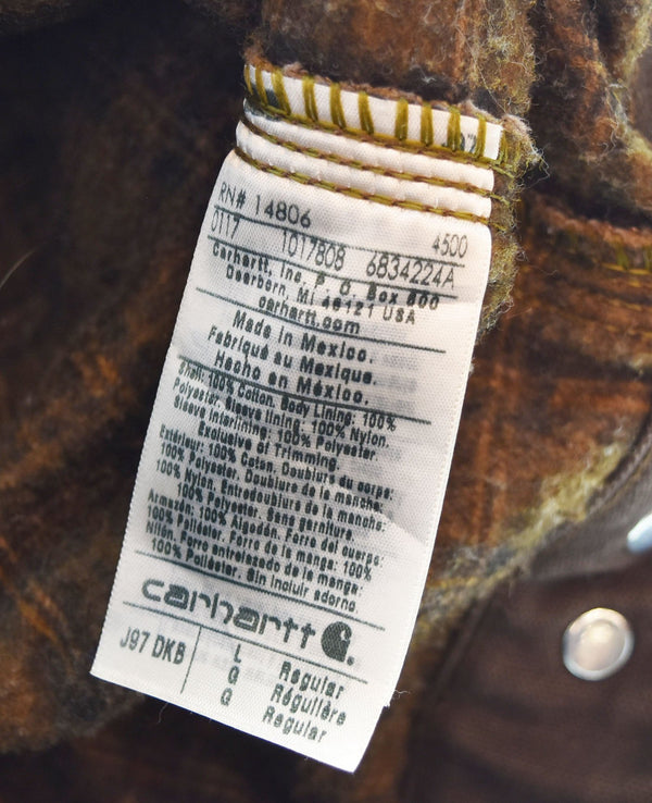 カーハート Carhartt デトロイトジャケット ダック地 ダックジャケット 企業ロゴ J97 DKB ジャケット ブラウン 103MT-2044