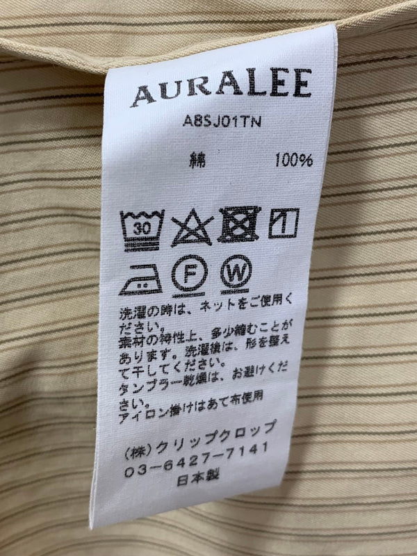 オーラリー AURALEE 18SS SHAWL COLLAR JACKET ストライプ A8SJ01TN ジャケット ベージュ 4サイズ 201MT-3800
