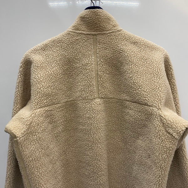 【曜日割引対象外】 パタゴニア PATAGONIA 90's USA製 レトロ カーディガン フリース ジャケット ベージュ Mサイズ 201MT-4635 VB