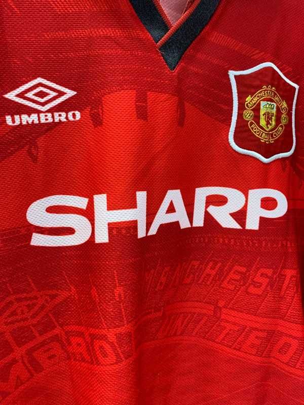 アンブロ UMBRO マンチェスターユナイテッド ゲームシャツ サッカー フットボール 半袖カットソー レッド XLサイズ 201MT-3805