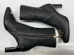 ドルチェ＆ガッバーナ Dolce&Gabbana VERO CUOIO ミドルブーツ チゼルトゥ スクエアトゥ ロゴ金具 ゴールド 刻印 イタリア製 BLACK 黒 DIW5080031 レディース靴 ブーツ その他 ブラック SIZE37 1/2 104S-720