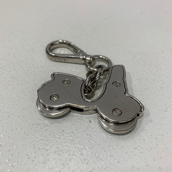 【中古】プラダ PRADA キーリング チャーム キーホルダー バイク 三角ロゴ メンズジュエリー・アクセサリー その他 レッド 201goods-809