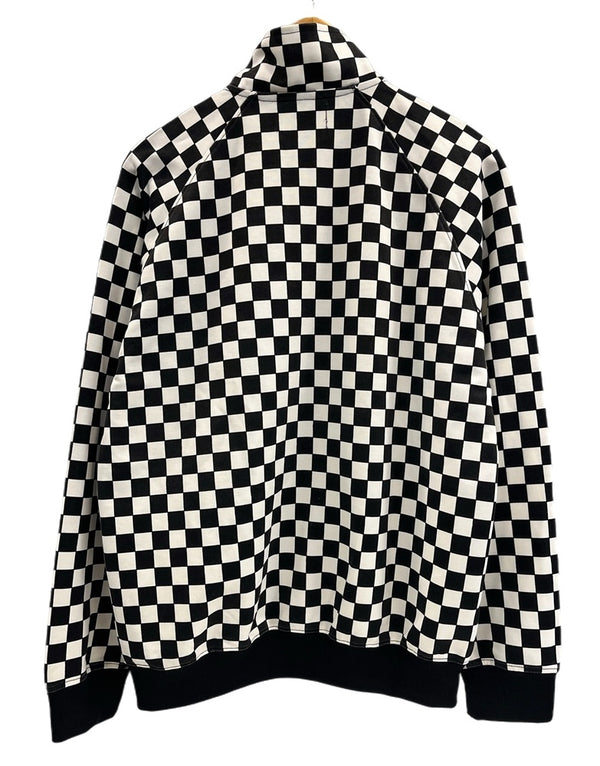 フレッドペリー FRED PERRY トラックジャケット ボンバージャケット 総柄 ブロックチェック J1105 サイズ42 ジャージ ブラック 101MT-4775