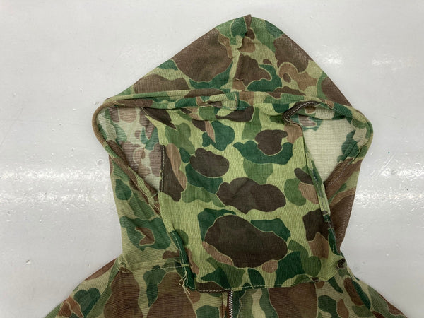 ミリタリー Military ダックハンターカモ モスキートネット シアー リメイク WALDES ZIPPER 片爪 コの字 パーカ カモフラージュ・迷彩 カーキ 104MT-1386