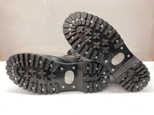 デモニア DEMONIA RIOT-20 アイレット レースアップ ニーハイ ブーツ スチールトゥ ロング パンク シューズ 黒 メンズ靴 ブーツ その他 ブラック 9M 104S-980