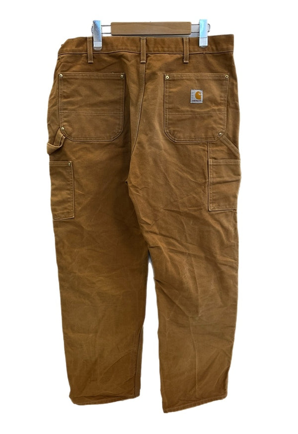 カーハート Carhartt DOUBLE FRONT WORK DUNGAREE ダブル フロント ワーク ダンガリー ペインターパンツ B01BRN チノパン ブラウン W36×L32 101MB-625