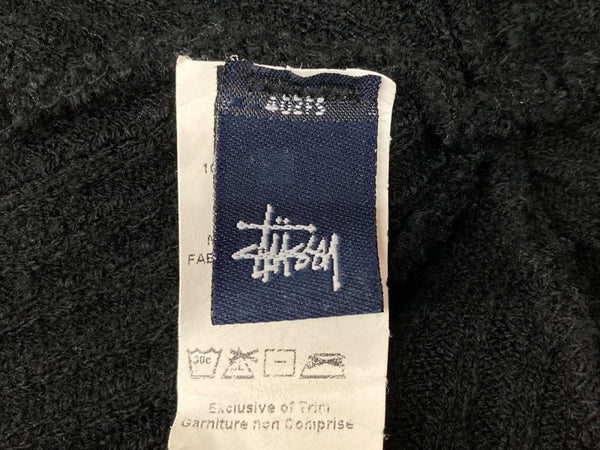 ステューシー STUSSY 00s Beanie ビーニー WORLDWIDE RESPECT オールド ニット帽 帽子 黒 帽子 メンズ帽子 ニット帽 ロゴ ブラック Lサイズ 104H-57
