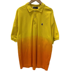 アベイシングエイプ A BATHING APE 1J30112001 半袖ポロシャツ イエロー XLサイズ 201MT-4817