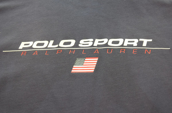 ラルフローレン RalphLauren 90s POLO SPORT アームロゴ グラフィック フーディー 90's 茄子紺  KK-RS-NA-0962 パーカ パープル Lサイズ 103MT-2596