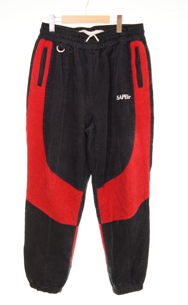 サプール SAPEUR コーデュロイ トラックパンツ 黒 ボトムスその他 ブラック LLサイズ 103MB-504