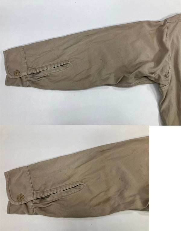 ヴィンテージ vintage 50's 50年代 SEARS ROEBUCKS HERCULES MOUNTAIN CLOTH シアーズ ヘラクレス ワークシャツ 猫目ボタン チノ アーミークロス - 長袖シャツ ベージュ 101MT-5024