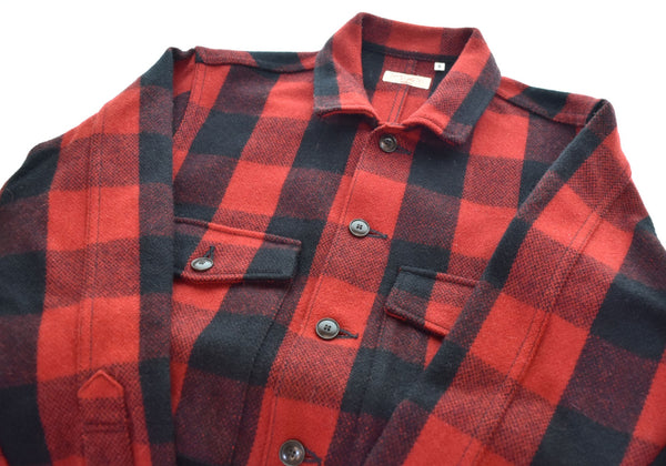 シュガーケーンライト   SUGAR CANE LIGHT WOOL CHECK UTILITY JACKET ウールチェック ユーティリティ ジャケット 赤 SC14035 ジャケット レッド Sサイズ 103MT-2446