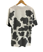 ヴィンテージ vintage 90's 90年代 PARTY TILL THE COWS COME HOME DRINK MILK 牛 ホルスタイン アニマルT 総柄 シングルステッチ - Tシャツ ホワイト 101MT-3916