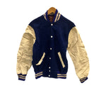 ヴィンテージ vintage 60's～ 60年代 LOGAn Knitting Mills ウール スタジャン バーシティジャケット アワードジャケット 袖レザー ツートン ホワイト ジャケット ネイビー 101MT-5451
