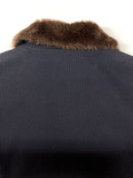 アルファインダストリーズ ALPHA INDUSTRIES N-1 DECK JACKET デッキ ジャケット ミリタリー ジップアップ 裏ボア 軍物 アウター 紺 20521-467 ジャケット ロゴ ネイビー XLサイズ 104MT-1809