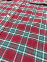 ダブルアールエル RRL 90s FLANNEL SHIRT フランネル シャツ ネルシャツ ボタン 三ツ星タグ Ralph Lauren 赤 長袖シャツ チェック レッド Sサイズ 104MT-2250