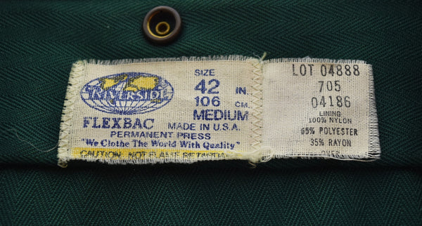 ヴィンテージ Vintage 70s USA製 ワッペン ジップアップCoca-Cola Coke コカコーラ ワークジャケット 42 ジャケット グリーン 103MT-3329