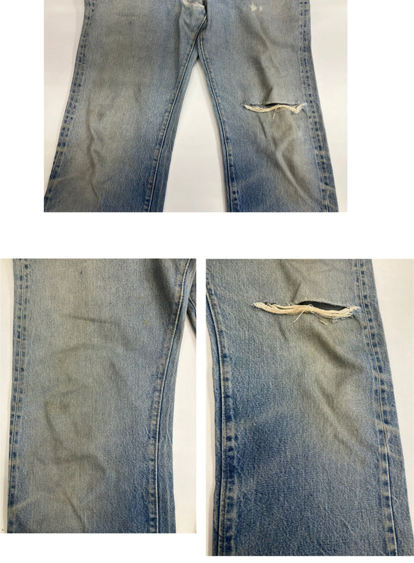 リーバイス Levi's 80's 80年代 501 黒カン 赤耳 ボタン裏524刻印 VINTAGE ヴィンテージ デニム ブルー - 101MB-647