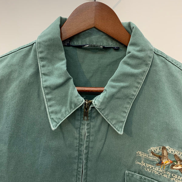 ラルフローレン Ralph Lauren 80's 90's Polo Cotton Jacket スポーツマン ジャケット グリーン Lサイズ 201MT-3308