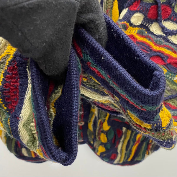 【曜日割引対象外】 クージー COOGI 90's 3Dニットカーディガン カーディガン マルチカラー Lサイズ 201MT-4034