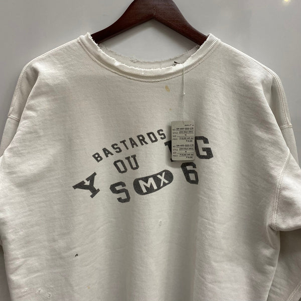 【曜日割引対象外】 セントマイケル SAINT MICHAEL × ベルベルジン BerBerJin 25SS CREW NECK SWEAT YOUNG タグ付き SM-HR8-0000-C38 スウェット ホワイト Mサイズ 201MT-4053 VB