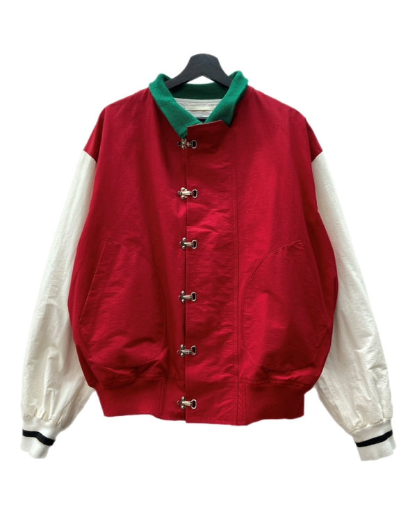 ラルフローレン RalphLauren 90s DECK HOOK JACKET デッキ フック ジャケット ミリタリー アウター 白 赤 緑 ジャケット 無地 レッド Mサイズ 104MT-2066