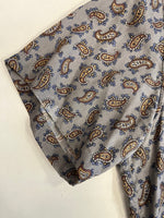 ワコマリア WACKO MARIA ペイズリーシャツ オープンカラー 開襟 総柄 半袖シャツ グレー Mサイズ 101MT-4659