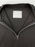 サカイ sacai 24SS Cotton Jersey Pullover ハーフジップ プルオーバー ポロシャツ 半袖 灰 24-03375M サイズ 2 半袖ポロシャツ 無地 グレー 104MT-2088