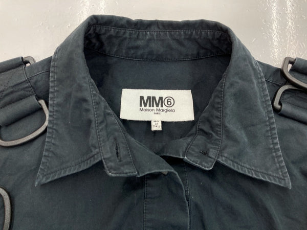 エムエムシックス MM6 メゾンマルジェラ Maison Margiela オールインワン ジャンプスーツ フロントボタン ギミック デザイン イタリア製 BLACK 黒 S52FP0016 S44915 つなぎ・オーバーオール 無地 ブラック SIZE42 104LT-60