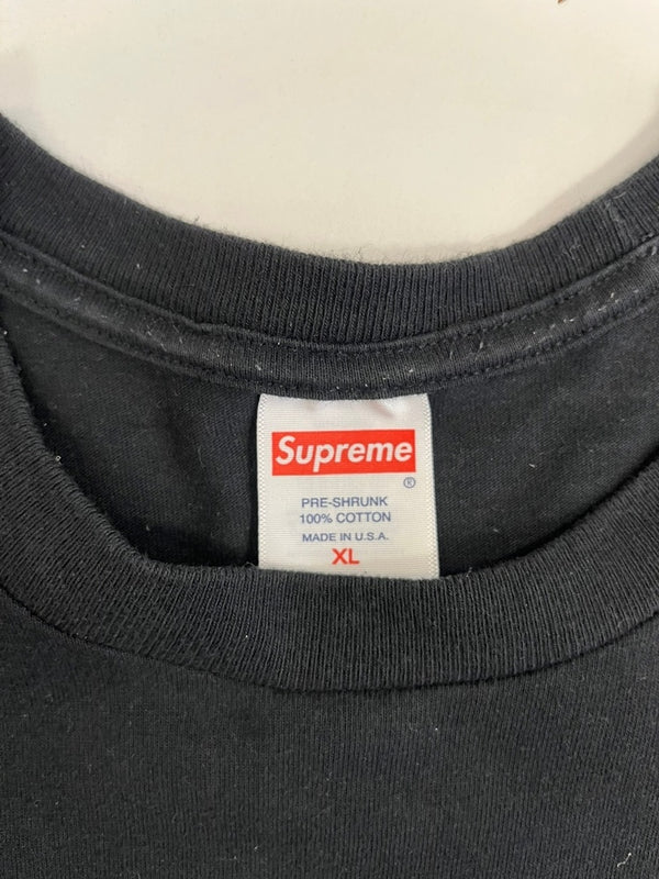シュプリーム SUPREME ロゴプリント Tee 半袖カットソー 黒 XL Tシャツ ブラック LLサイズ 101MT-4771
