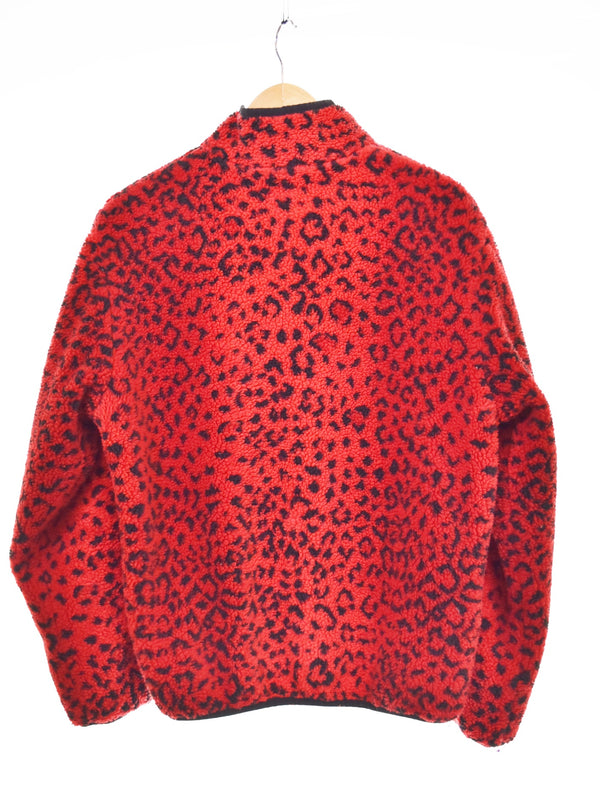 シュプリーム SUPREME 17AW Leopard Fleece Reversible Jacket レオパードフリース リバーシブルジャケット ジャケット レッド Sサイズ 103MT-3096