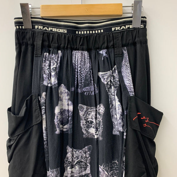 フラボア FRAPBOIS 膝丈スカート 猫柄 スカート ブラック 201LB-113