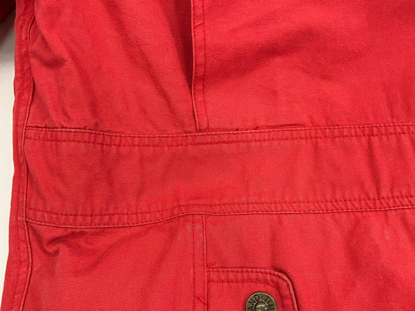 ティンバーランド Timberland 90's 90年代 襟レザー コットンカバーオール ハンティングジャケット vintage ヴィンテージ  ジャケット レッド Mサイズ 101MT-4132