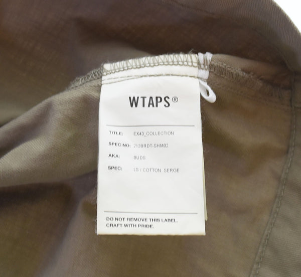 ダブルタップス WTAPS 21AW BUDS LS COTTON SERGE バッツ ロングスリーブ シャツ コットン コヨーテブラウン ミリタリー 212BRDT-SHM02 2 ジャケット カーキ 103MT-2502