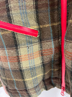 コムデギャルソン COMME des GARCONS SHIRT チェックデザインブルゾン ウールジャケット W13150 ジャケット ブラウン Mサイズ 101MT-4969