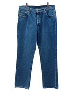 ダブルアールエル RRL 90s DENIM PANTS デニム パンツ ボタンフライ ジーパン ジーンズ USA製 Ralph Lauren 青 ロゴ デニム ブルー 104MB-212