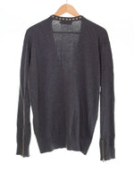 ヒステリックグラマー HYSTERIC GLAMOUR 21AW スタッズ ジッパー カーディガン ZIPPER STUDS 02182ND02 カーディガン グレー Mサイズ 103MT-2765