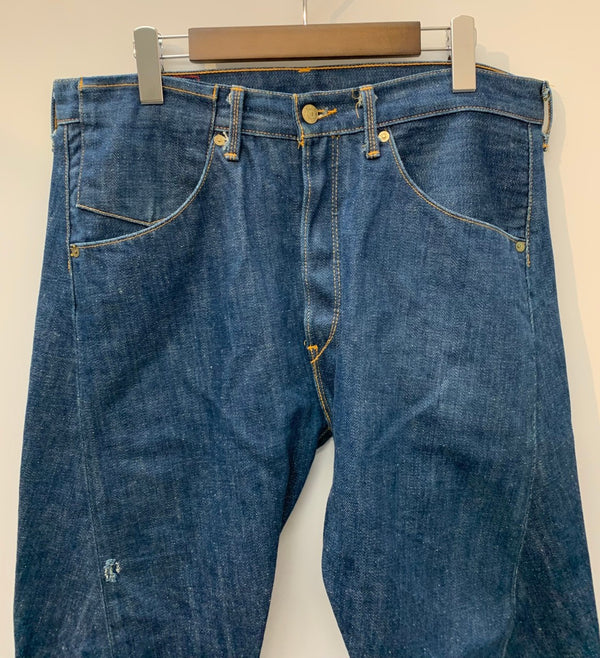 【曜日割引対象外】 リーバイス Levi's RED 1st Standard Blue Line Twisted Denim Pants スペイン製 デニム ブルー W34サイズ 201MB-789 VB