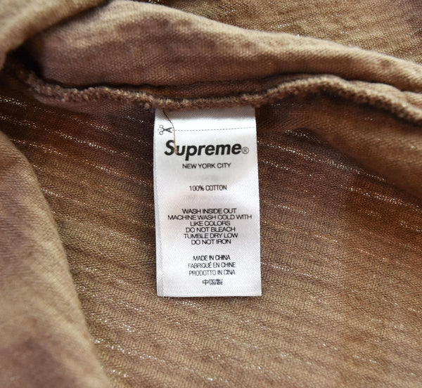 シュプリーム SUPREME 22SS Corduroy Shirt コーデュロイ シャツ 星 刺繍 ロゴ  長袖シャツ ブラウン Mサイズ 103MT-2926