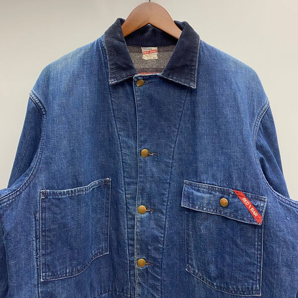 【曜日割引対象外】 ヴィンテージ vintage 50's フィンクス FINCK'S デニムカバーオール ジャケット ブルー 42サイズ 201MT-3436 VB