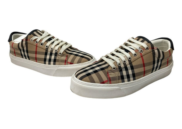 バーバリー Burberry 22SS LOW TOP SNEAKERS ロー トップ スニーカー ノバチェック シューズ 茶 メンズ靴 スニーカー ブラウン サイズ 40 104S-986