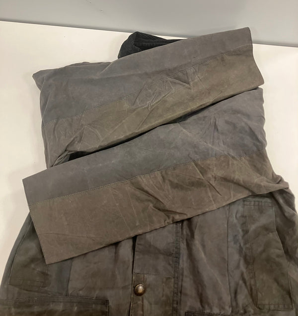 バブアー BARBOUR 90's 90年代 3ワラント BORDER ボーダー ワックス コットン オイルドジャケット コート VINTAGE ヴィンテージ 34inchi ジャケット ネイビー 101MT-5259