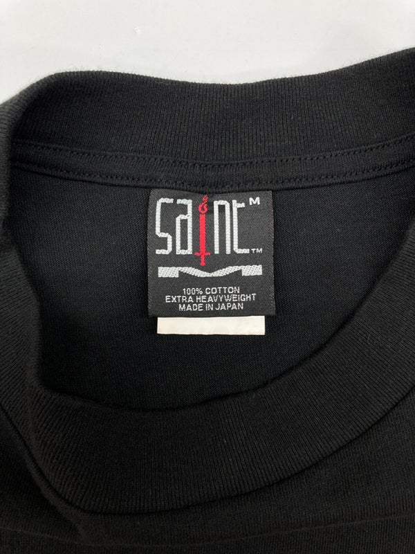 セントマイケル SAINT MICHAEL 21SS S/S TEE LOGO ロゴ Tシャツ チェーン刺繍 半袖 黒 SM-S21-0001-007 Tシャツ ロゴ ブラック Mサイズ 104MT-2005