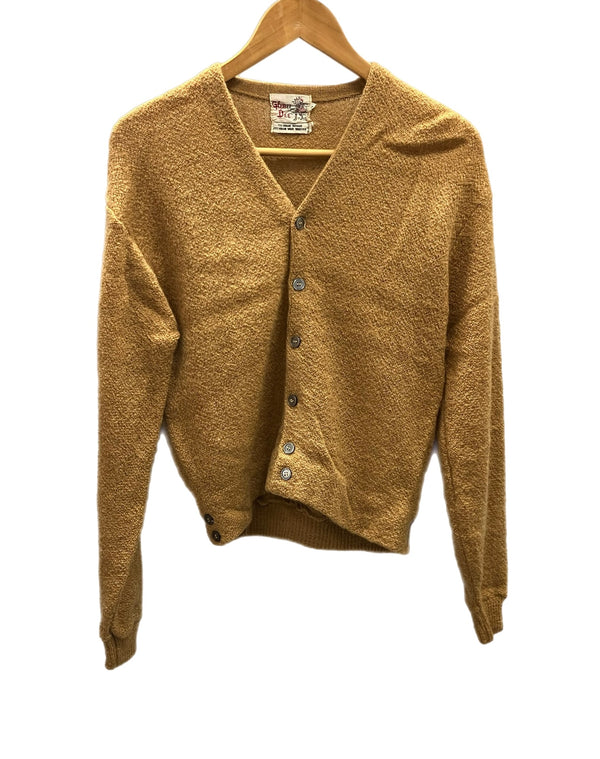 ヴィンテージ vintage 60's 60s 60年代 Glen Dee モヘア混 mohair knit cardigan ニット マスタード カーディガン イエロー Mサイズ 101MT-3252