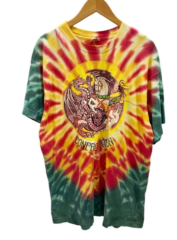 ヴィンテージ Vintage 90s 90's Bob Marley Tuff Gong T shirt シングルステッチ 半袖 タイダイ柄 半袖 XL Tシャツ プリント マルチカラー 101MT-2601