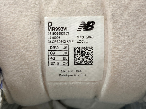 ニューバランス new balance MR993 VI ABZORB USA製 ローカット ランニング シューズ 紺 MR993VI メンズ靴 スニーカー ネイビー 27.5cm 104S-1008