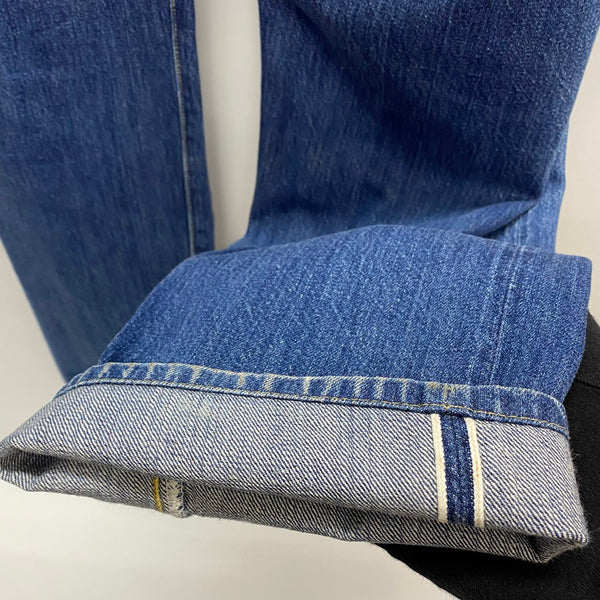 【曜日割引対象外】 リーバイス Levi's 66501 USA製 復刻 ダブルネーム デニム ブルー W34 L36サイズ 201MB-1039 VB