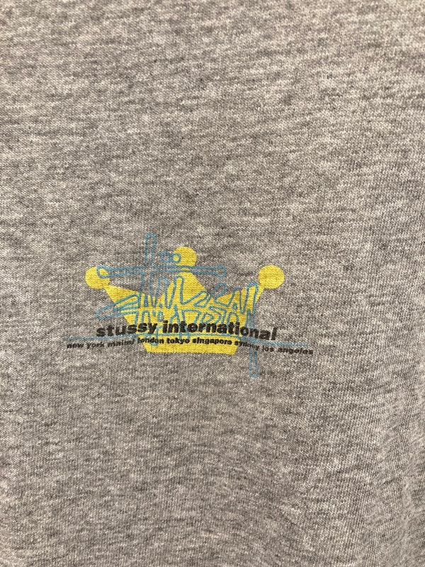 ステューシー STUSSY 近タグ 90s 00s  ロゴプリントTシャツ USA製 XL Tシャツ グレー LLサイズ 101MT-3259