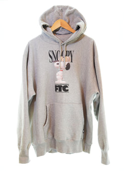 エフティーシー FTC EANUTS SNOOPY HOODY スヌーピー 起毛 パーカー パーカ グレー LLサイズ 103MT-1984